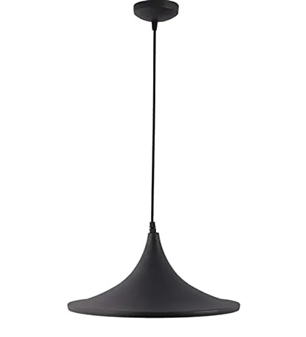 SWIATLO_Decorative_Hanging_Lamp/Pendant_Lamp/Ceiling_Light_to_Décor_Home/Living_Room/Bedroom/Office/Dining/Cafe/Restaurants,_Tastari_Shape,_Black_(Pack_of_1,_with_Bulb)