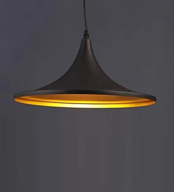 SWIATLO_Decorative_Hanging_Lamp/Pendant_Lamp/Ceiling_Light_to_Décor_Home/Living_Room/Bedroom/Office/Dining/Cafe/Restaurants,_Tastari_Shape,_Black_(Pack_of_1,_with_Bulb)