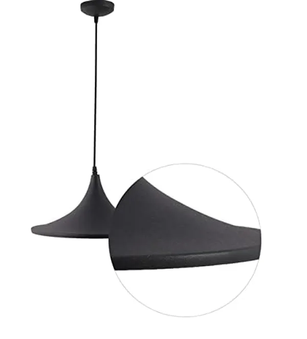 SWIATLO_Decorative_Hanging_Lamp/Pendant_Lamp/Ceiling_Light_to_Décor_Home/Living_Room/Bedroom/Office/Dining/Cafe/Restaurants,_Tastari_Shape,_Black_(Pack_of_1,_with_Bulb)
