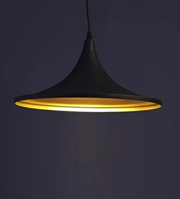 SWIATLO_Decorative_Hanging_Lamp/Pendant_Lamp/Ceiling_Light_to_Décor_Home/Living_Room/Bedroom/Office/Dining/Cafe/Restaurants,_Tastari_Shape,_Black_(Pack_of_1,_with_Bulb)