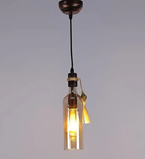 SWIATLO_Decorative_Hanging_Lamp/Pendant_Lamp/Ceiling_Light_to_Décor_Home/Living_Room/Bedroom/Office/Dining/Cafe/Restaurants,_Bottle_Shape,_Luster_(Pack_of_1,_with_Bulb)