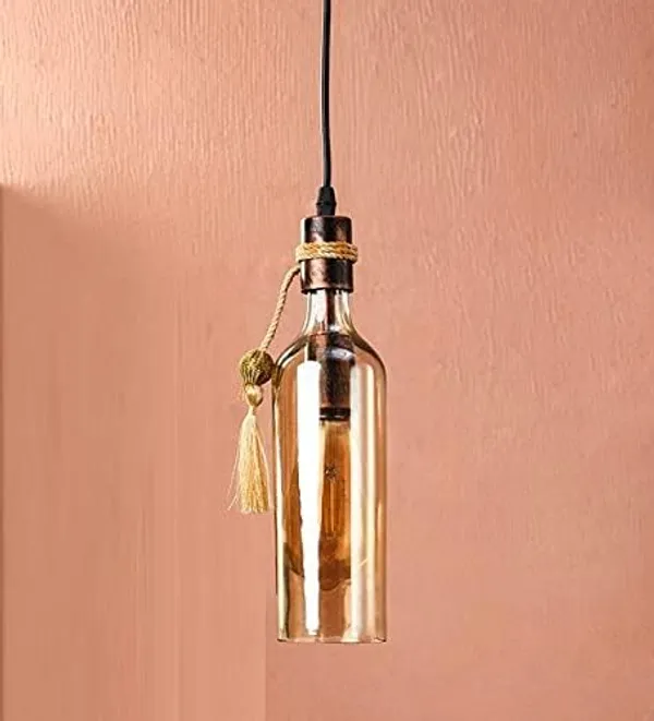 SWIATLO_Decorative_Hanging_Lamp/Pendant_Lamp/Ceiling_Light_to_Décor_Home/Living_Room/Bedroom/Office/Dining/Cafe/Restaurants,_Bottle_Shape,_Luster_(Pack_of_1,_with_Bulb)