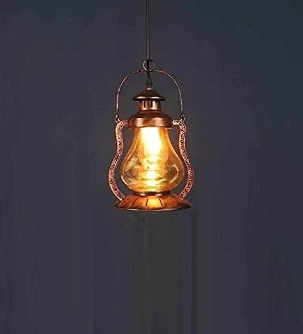 SWIATLO_Decorative_Hanging_Lamp/Pendant_Lamp/Ceiling_Light_to_Décor_Home/Living_Room/Bedroom/Office/Dining/Cafe/Restaurants,_Balloon_Look,_Copper_Antique_(Pack_of_1,_with_Bulb)
