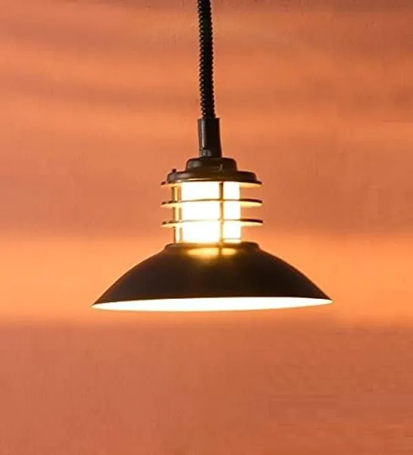 SWIATLO_Decorative_Hanging_Lamp/Pendant_Lamp/Ceiling_Light_to_Décor_Home/Living_Room/Bedroom/Office/Dining/Cafe/Restaurants,_B22_Holder,_Office_Light,_Black_(Pack_of_1,_with_Bulb)
