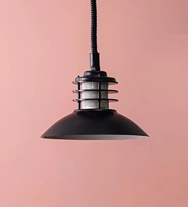SWIATLO_Decorative_Hanging_Lamp/Pendant_Lamp/Ceiling_Light_to_Décor_Home/Living_Room/Bedroom/Office/Dining/Cafe/Restaurants,_B22_Holder,_Office_Light,_Black_(Pack_of_1,_with_Bulb)