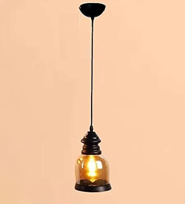 SWIATLO_Decorative_Hanging_Lamp/Pendant_Lamp/Ceiling_Light_to_Décor_Home/Living_Room/Bedroom/Office/Dining/Cafe/Restaurants,_Belzaar_Shape,_Luster_(Pack_of_1,_with_Bulb)