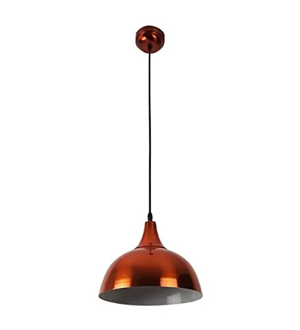 SWIATLO_Decorative_Hanging_Lamp/Pendant_Lamp/Ceiling_Light_to_Décor_Home/Living_Room/Bedroom/Office/Dining/Cafe/Restaurants,_10_Inch_Dome,_Copper_(Pack_of_1,_with_Bulb)