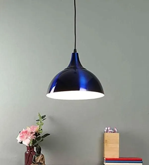 SWIATLO_Decorative_Hanging_Lamp/Pendant_Lamp/Ceiling_Light_to_Décor_Home/Living_Room/Bedroom/Office/Dining/Cafe/Restaurants,_10_Inch_Dome,_Blue_(Pack_of_1,_with_Bulb)