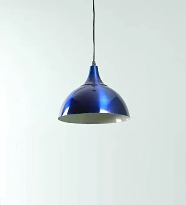 SWIATLO_Decorative_Hanging_Lamp/Pendant_Lamp/Ceiling_Light_to_Décor_Home/Living_Room/Bedroom/Office/Dining/Cafe/Restaurants,_10_Inch_Dome,_Blue_(Pack_of_1,_with_Bulb)