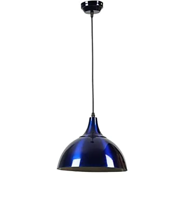SWIATLO_Decorative_Hanging_Lamp/Pendant_Lamp/Ceiling_Light_to_Décor_Home/Living_Room/Bedroom/Office/Dining/Cafe/Restaurants,_10_Inch_Dome,_Blue_(Pack_of_1,_with_Bulb)