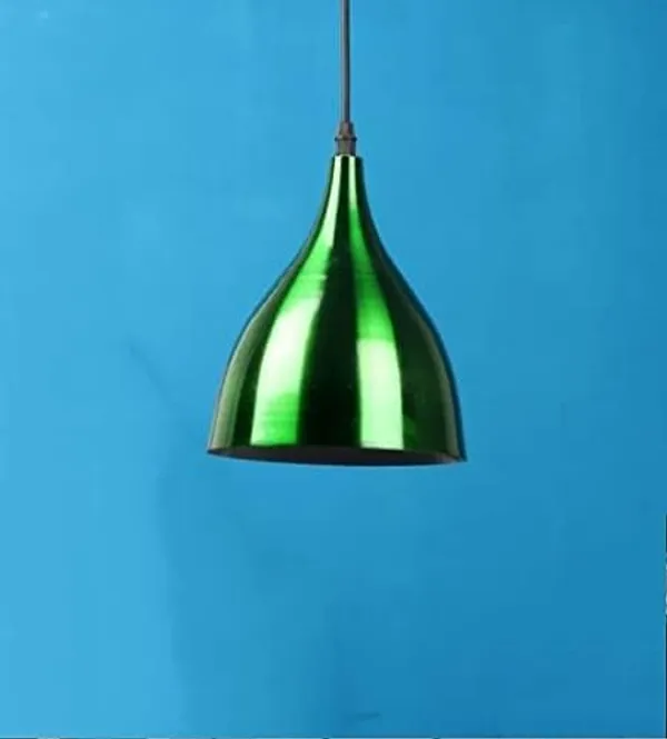 SWIATLO_Decorative_Hanging_Lamp/Pendant_Lamp/Ceiling_Light_to_Décor_Home/Living_Room/Bedroom/Office/Dining/Cafe/Restaurants,_Plain_6_Inch,_Green_(Pack_of_1,_with_Bulb)