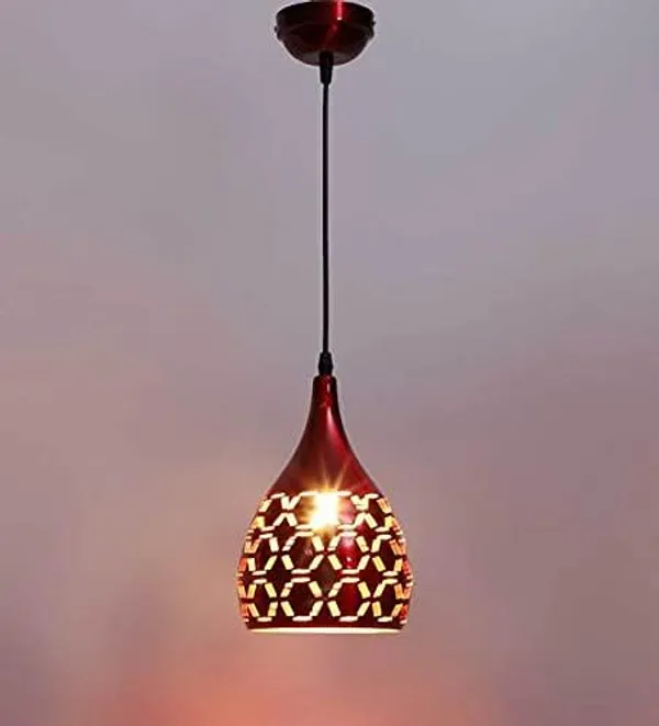 SWIATLO_Decorative_Hanging_Lamp/Pendant_Lamp/Ceiling_Light_to_Décor_Home/Living_Room/Bedroom/Office/Dining/Cafe/Restaurants,_Teen_Cutting_Design_(Pack_of_1,_with_Bulb)