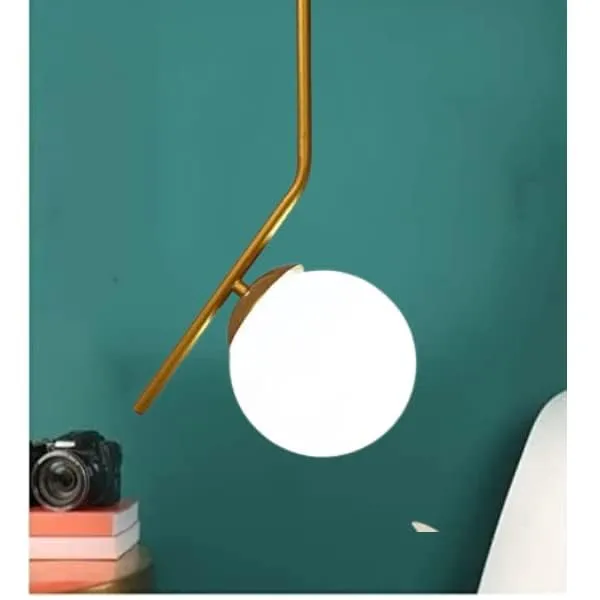 SWIATLO_Golden_Unique_Style_Globe_Decorative_Hanging_Lamp/Pendant_Lamp/Ceiling_Light_to_Décor_Home/Living_Room/Bedroom/Office/Dining/Cafe/Restaurants_(Pack_of_1,_with_Bulb)