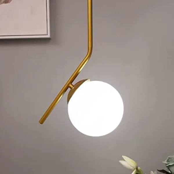 SWIATLO_Golden_Unique_Style_Globe_Decorative_Hanging_Lamp/Pendant_Lamp/Ceiling_Light_to_Décor_Home/Living_Room/Bedroom/Office/Dining/Cafe/Restaurants_(Pack_of_1,_with_Bulb)