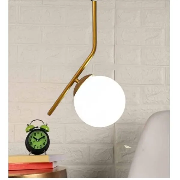 SWIATLO_Golden_Unique_Style_Globe_Decorative_Hanging_Lamp/Pendant_Lamp/Ceiling_Light_to_Décor_Home/Living_Room/Bedroom/Office/Dining/Cafe/Restaurants_(Pack_of_1,_with_Bulb)