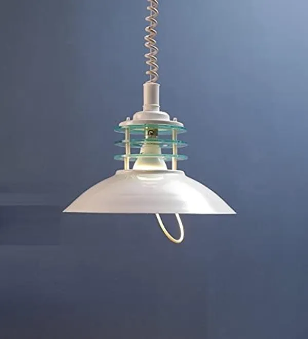 SWIATLO_Decorative_Hanging_Lamp/Pendant_Lamp/Ceiling_Light_to_Décor_Home/Living_Room/Bedroom/Cafe/Restaurants,_B22_Holder,_For_Dinning_Table,_White_(Pack_of_1,_with_Bulb)