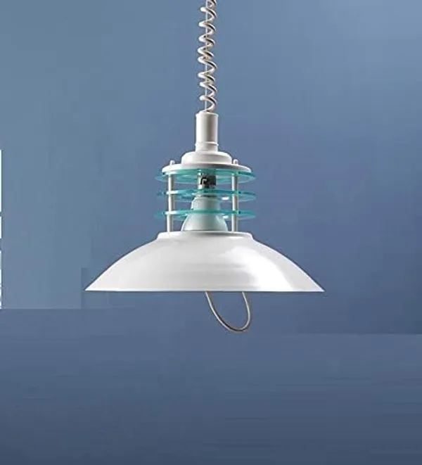 SWIATLO_Decorative_Hanging_Lamp/Pendant_Lamp/Ceiling_Light_to_Décor_Home/Living_Room/Bedroom/Cafe/Restaurants,_B22_Holder,_For_Dinning_Table,_White_(Pack_of_1,_with_Bulb)