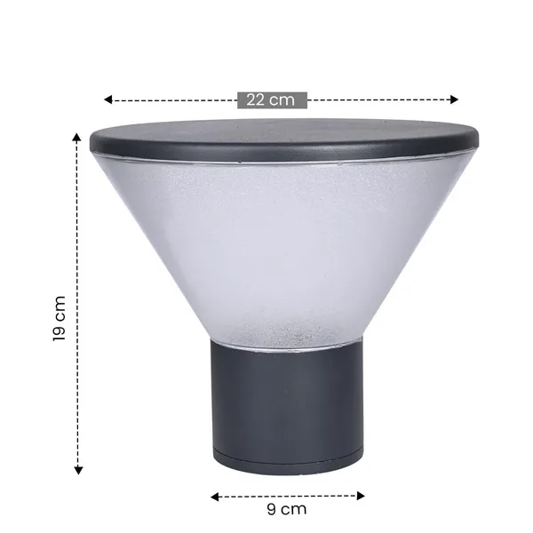 SWIATLO_Selfie_Style_Gate_Light_for_Home_Gate/Gate_Lamp/Gate_Lamps_for_Outdoor_Waterproof/Gate_Light/Gate_Pillar_Lights_for_Outdoor_for_Stairs,_Boundries,_Pillar,_Garden,_Pack_of_1_(Bulb_Included)