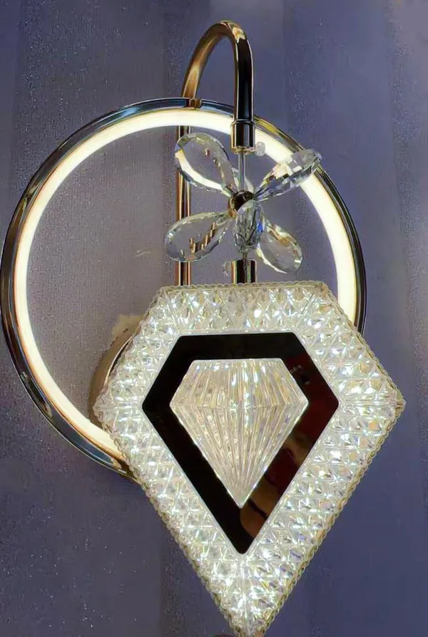 SWIATLO_Diamond_Shape_Energy-Efficient_LED_Wall_Sconce_for_Living_Room_Space-Saving_LED_Wall_Light-Perfect_for_Any_Room_/Modern_Style_Led_Wall_Lamps_for_Bedroom/Led_Wall_Scone_for_kitchen/Restaurants