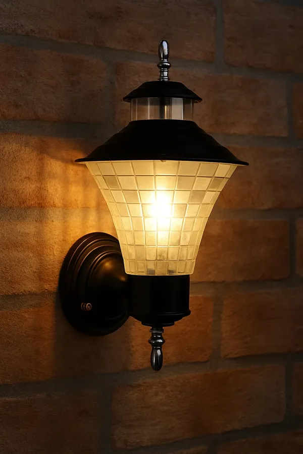 SWIATLO_Vintage_Black_Wall_Lamp_with_Clear_Glass_Shade_Wall_Sconce_for_Garden,_Balcony,_Porch,_or_Entryway_–_Clasic_Decorative_Exterior_Light_for_Living_Room/Bedrom/Restaurant_(Pack_of_1,_with_Bulb)