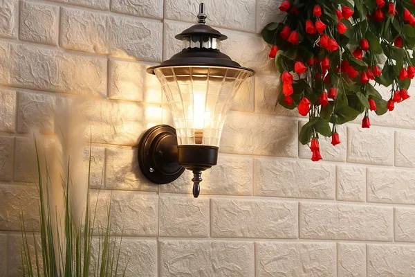 SWIATLO_Vintage_Black_Wall_Lamp_with_Clear_Glass_Shade_Wall_Sconce_for_Garden,_Balcony,_Porch,_or_Entryway_–_Clasic_Decorative_Exterior_Light_for_Living_Room/Bedrom/Restaurant_(Pack_of_1,_with_Bulb)