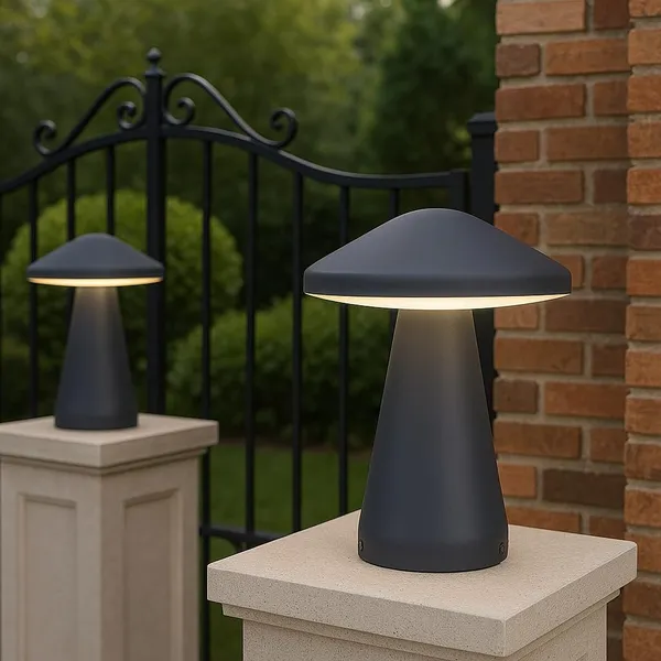 SWIATLO_Modern_LED_Outdoor_Gate_Lamp_–_Waterproof,_Energy-Efficient,_Mushroom_Shape_Pathway_Light_for_Garden,_Driveway_&_Entrance_Decor_Garden/Piller/Pathway/Front_Gate,_Pack_of_1