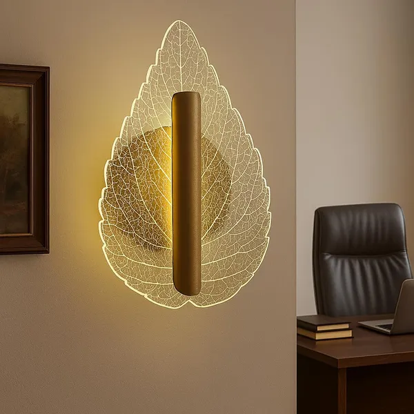 SWIATLO_Modern_Pan_Leaf_Wall_Sconce_Decorative_LED_Lamp_for_Living_Room_&_Hallway_/Modern_Style_Energy_saving_Led_Wall_Lamps_for_Bedroom/Led_Wall_Scone_for_Home/Bar/Kitchen/Restaurants