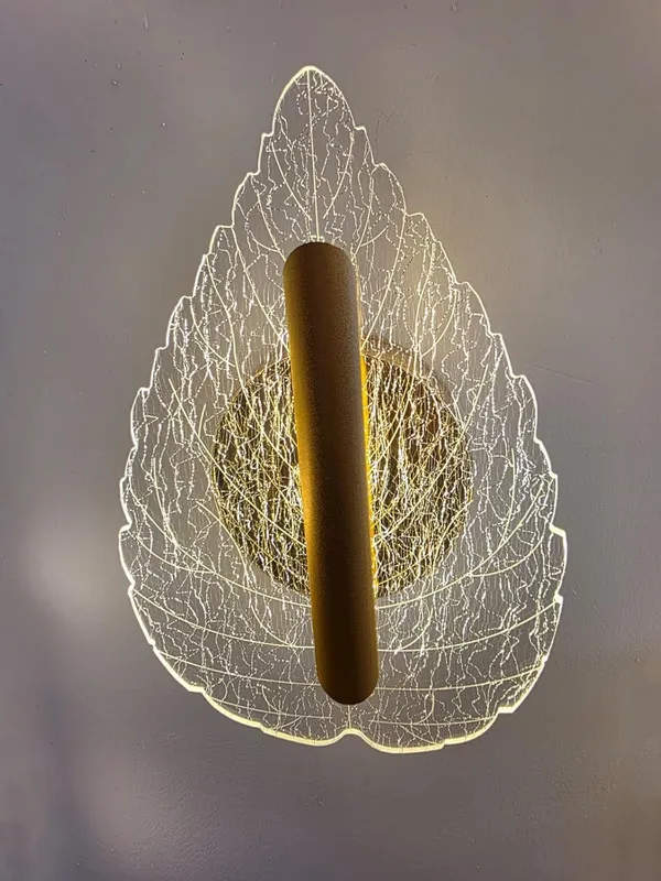 SWIATLO_Modern_Pan_Leaf_Wall_Sconce_Decorative_LED_Lamp_for_Living_Room_&_Hallway_/Modern_Style_Energy_saving_Led_Wall_Lamps_for_Bedroom/Led_Wall_Scone_for_Home/Bar/Kitchen/Restaurants