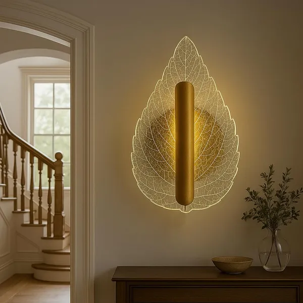 SWIATLO_Modern_Pan_Leaf_Wall_Sconce_Decorative_LED_Lamp_for_Living_Room_&_Hallway_/Modern_Style_Energy_saving_Led_Wall_Lamps_for_Bedroom/Led_Wall_Scone_for_Home/Bar/Kitchen/Restaurants