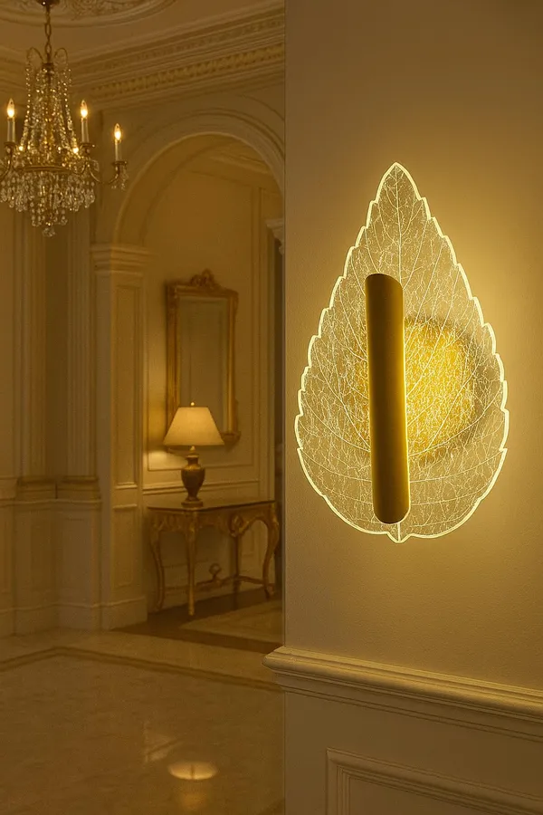 SWIATLO_Modern_Pan_Leaf_Wall_Sconce_Decorative_LED_Lamp_for_Living_Room_&_Hallway_/Modern_Style_Energy_saving_Led_Wall_Lamps_for_Bedroom/Led_Wall_Scone_for_Home/Bar/Kitchen/Restaurants