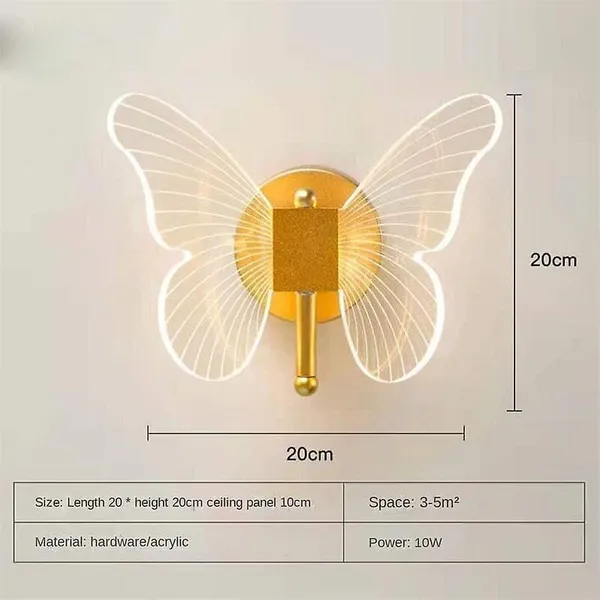 SWIATLO_Elegant_Butterfly_Design_Decorative_LED_Lamp_for_Living_Room_&_Hallway_/Modern_Style_Energy_saving_Led_Wall_Lamps_for_Bedroom/Led_Wall_Scone_for_Home/Bar/Kitchen/Restaurants