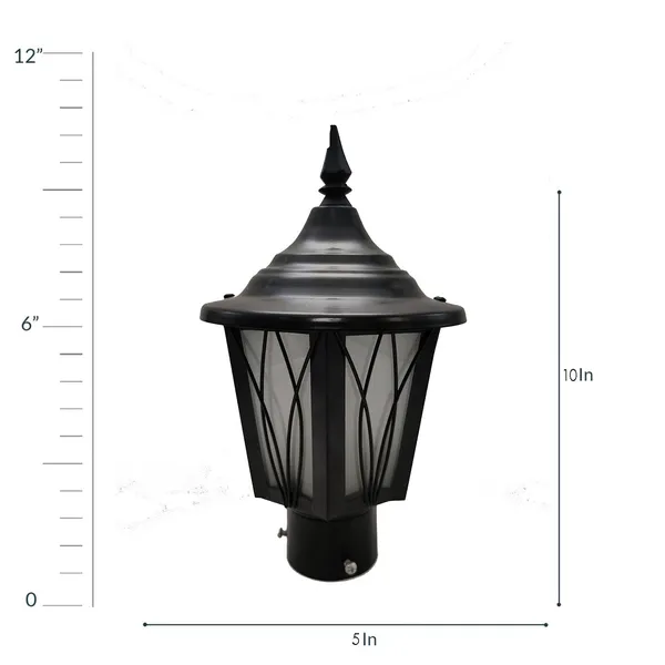 SWIATLO_Classic_Waterproof_Post_Light_for_Gate_and_Garden_Pillars_|_Decorative_Outdoor_Post_Light_for_Home_Entrance_|_Pillar_Lights_for_Garden,_Patio,_Boundreis_or_Entryway_(Pack_of_2,_With_Bulb)