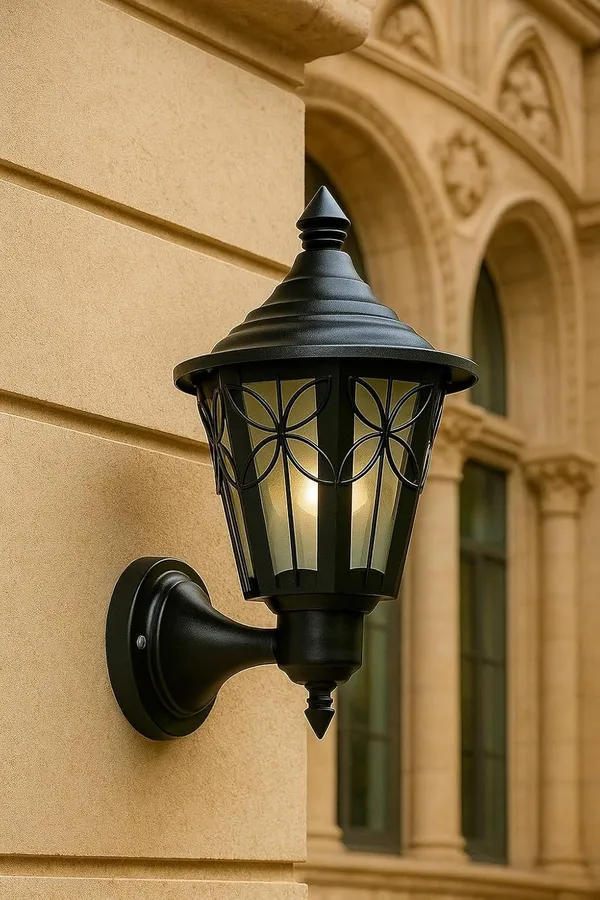 SWIATLO_Classic_Victorian_Style_Shade_Wall_Sconce_for_Garden,_Balcony,_Porch,_or_Entryway_–_Clasic_Decorative_Exterior_Light_for_Living_Room/Bedrom/Restaurant_(Pack_of_1,_with_Bulb)
