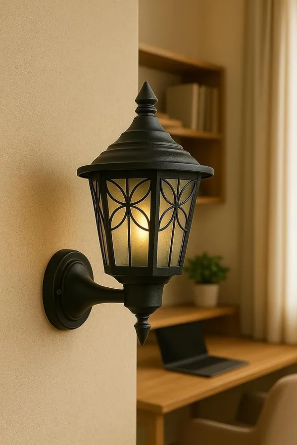 SWIATLO_Classic_Victorian_Style_Shade_Wall_Sconce_for_Garden,_Balcony,_Porch,_or_Entryway_–_Clasic_Decorative_Exterior_Light_for_Living_Room/Bedrom/Restaurant_(Pack_of_1,_with_Bulb)