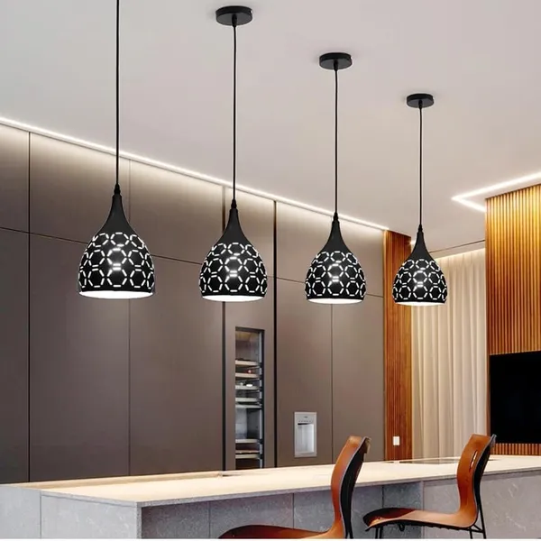 SWIATLO_Artistic_Modern_Three_Cutting_Hanging_Lamp_|_Kitchen_&_Dining_Light_/Living_Room/Bedroom/Office/Dining/Cafe/Restaurants,_White_and_Black_(Pack_of_2,_with_Bulb)