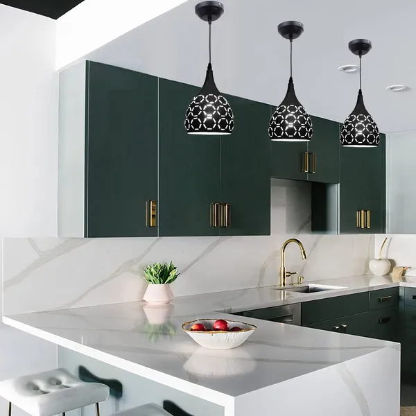 SWIATLO_Artistic_Modern_Three_Cutting_Hanging_Lamp_|_Kitchen_&_Dining_Light_/Living_Room/Bedroom/Office/Dining/Cafe/Restaurants,_White_and_Black_(Pack_of_2,_with_Bulb)