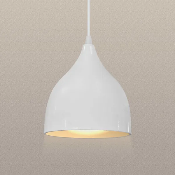 SWIATLO_Elegant_Minimalist_Matte_White_Dome_Pendant_Light_|_Kitchen_&_Dining_Light_/Living_Room/Bedroom/Office/Dining/Cafe/Restaurants,_White_and_Black_(Pack_of_2,_with_Bulb)