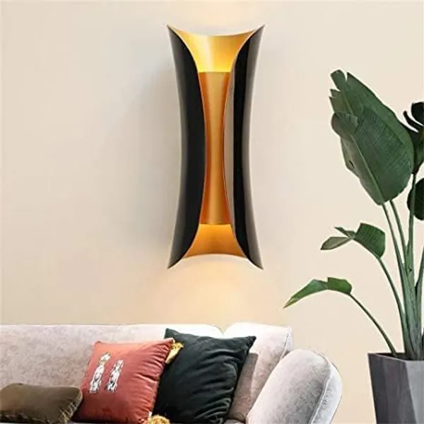 SWIATLO_Modern_Curved_Shape_Accent_LightingWaterproof_Up_&_Down_LED_Outdoor_Wall_Lamp_for_Home_Exterior_&_Balcony_|_Energy_Saving_Wall_Lamp_for_Living_Room/Dinning_Room/Cafe/Bar