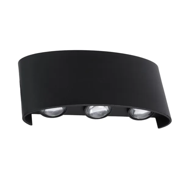 SWIATLO_Modern_LED_Wall_Lamp_–_Three_Up_&_Down_Light,_Black_Plastic_Indoor_Wall_Sconce_|_Ip-65_Waterproof_Energy_Saving_Lamp_for_Living_Room_LED_Wall_Light_for_Any_Room/Led_Wall_Scone_for_Home_Outdoor