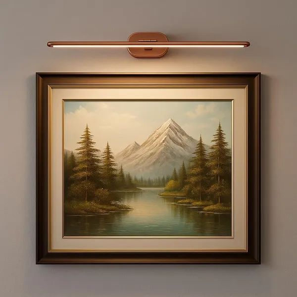 SWIATLO_Ultra-Slim_Modern_LED_Picture_Light_|_Adjustable_Wall_Mounted_Art_Light_|_Led_Display_Wall_Light_to_Décor_Home/Living_Room/Bedroom/Office/Dining/Cafe/Restaurants_6_Watt_(Copper_Antique)