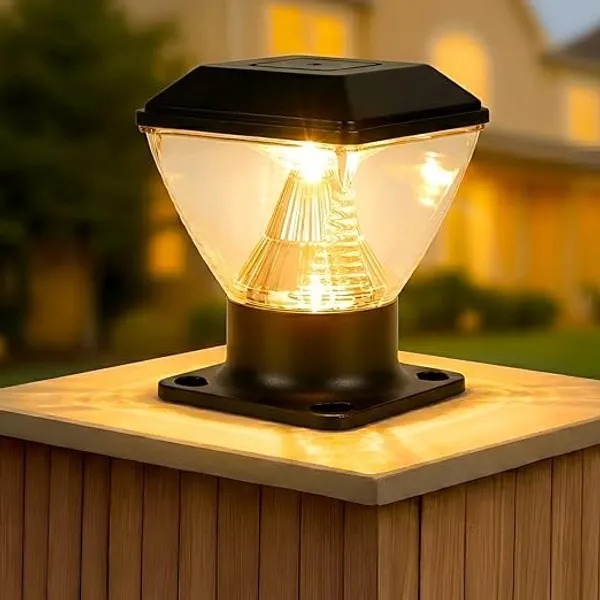 SWIATLO_Deluxe_Moon_20W_LED_Gate_Light_Waterproof_Modern_Outdoor_Pillar_Lamp_for_Home_Garden_Patio_Compound_Entrance_Durable_Pole_Mount_Fixture_(Pack_of_1,_Warm_White)