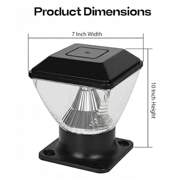 SWIATLO_Deluxe_Moon_20W_LED_Gate_Light_Waterproof_Modern_Outdoor_Pillar_Lamp_for_Home_Garden_Patio_Compound_Entrance_Durable_Pole_Mount_Fixture_(Pack_of_1,_Warm_White)