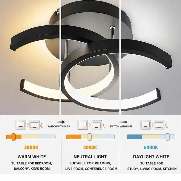 SWIATLO_Dual_ACR_Curve_Modern_LED_Ceiling_Lamp_for_Dinning_Table/Bedroom/Living_Room_|_Hanging_Lamp_for_Drying_Room_Led_Ceiling_Lamp_for_Home/Cafe/Restaurant