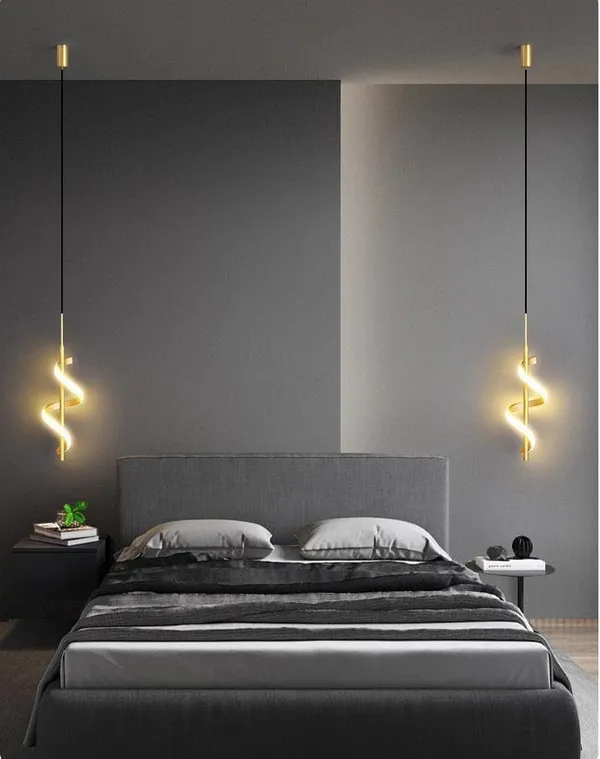 SWIATLO_Modern_Spiral_LED_Hanging_Pendant_Light_|_Luxury_Gold_Finish_Wave_Design_Ceiling_Lamp_for_Living_Room,_Dining_Area_&_Bedroom_|_Elegant_Pendant_Light_for_Bedroom,_Hallway_&_Modern_Interior
