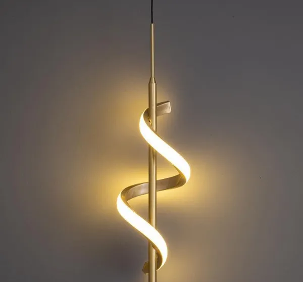 SWIATLO_Modern_Spiral_LED_Hanging_Pendant_Light_|_Luxury_Gold_Finish_Wave_Design_Ceiling_Lamp_for_Living_Room,_Dining_Area_&_Bedroom_|_Elegant_Pendant_Light_for_Bedroom,_Hallway_&_Modern_Interior