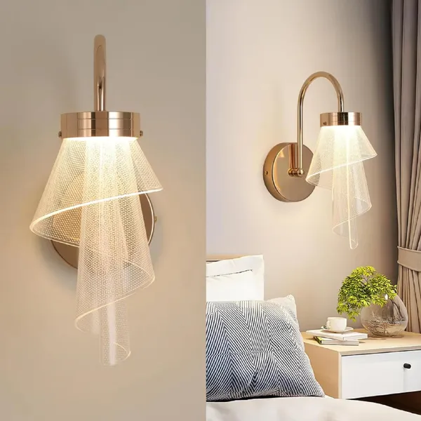 SWIATLO_Decorative_Wall_Lamp_for_Living_Room_|_Modern_Golden_Wall_Light_with_Metal_&_Acrylic_Body_|_3_Color_Modes_Warm_Natural_(KIN-A27D)