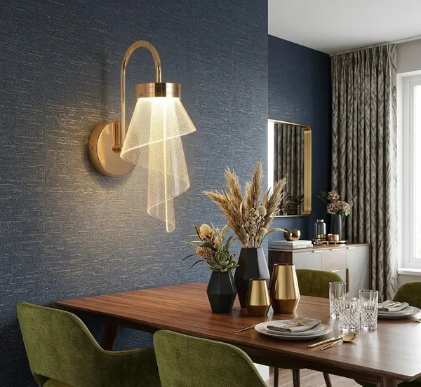 SWIATLO_Decorative_Wall_Lamp_for_Living_Room_|_Modern_Golden_Wall_Light_with_Metal_&_Acrylic_Body_|_3_Color_Modes_Warm_Natural_(KIN-A27D)