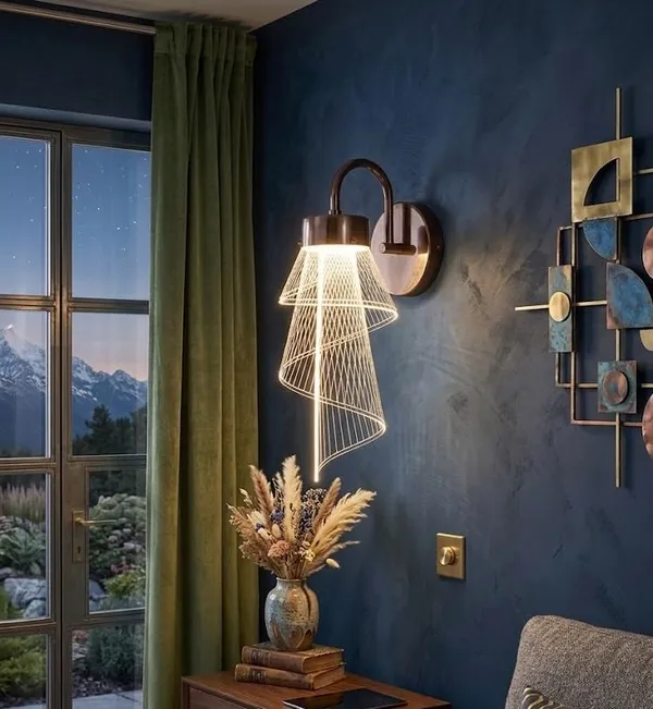 SWIATLO_Decorative_Wall_Lamp_for_Living_Room_|_Modern_Golden_Wall_Light_with_Metal_&_Acrylic_Body_|_3_Color_Modes_Warm_Natural_(KIN-A28L)
