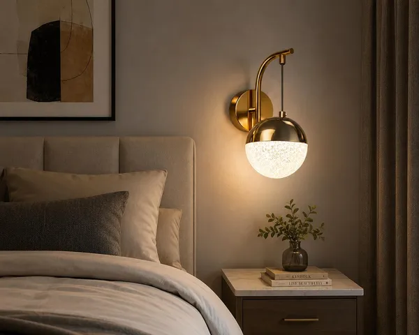 SWIATLO_Modern_LED_Wall_Lamp_for_Living_Room_&_Bedroom,_Golden_Metal_Wall_Light_with_Frosted_Glass_Globe,_Decorative_Bedside_Wall_Sconce,_Warm_Ambient_Lighting_for_Home_Décor