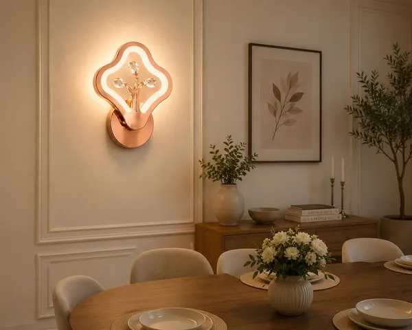 SWIATLO_Modern_LED_Wall_Lamp_for_Living_Room,_Bedroom_&_Hallway_|_Luxury_Rose_Gold_Decorative_Wall_Light_with_Acrylic_Designer_Frame_|_Fancy_Wall_Sconce_Lighting_for_Home_Decoration